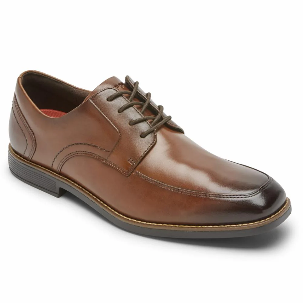 Rockport Men SLAYTER APRON TOE NEW BROWN/GLASS